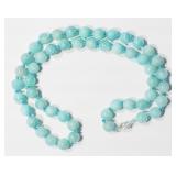 Sterling Silver Natural Amazonite Necklace