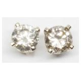 14KT White Gold Diamond Earrings