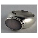 Sterling Silver Mother of Pearl Ring Size 7 6.3