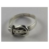 Sterling Silver Belt Ring Size 7.5 2.8 Grams