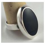 Sterling Silver Black Onyx Size Adjustable
