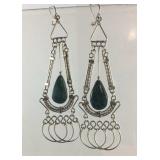 Uniquely Designed Dangle Azurite Earrings