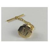 Gold Plated Tie Tack w/ "M"