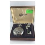 Westclox Pocket Watch & Chain w/ Box