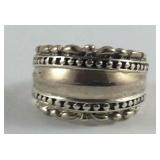 Wide Sterling Silver Band Size 8 5.2 Grams