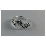 Sterling Silver Claddagh Ring Size 5.75 2.1 Grams