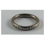 Sterling Silver Ring w/ True Enscripted Around