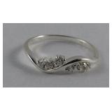 Sterling Silver CZ Ring Size 7 1.3 Grams