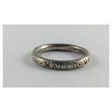 Sterling Silver Ring w/ Waits Enscripted Around