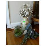 Home decor group lot, includes artificial