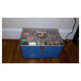 Sewing box with sewing supplies - Dining room