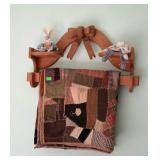 Quilt rack and quilt, pine country craft wall