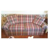 Nice La Z Boy Sofa in country plaid pattern with