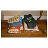 Group lot of table cloths, located in down stairs
