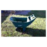Plastic lawn cart, does have damage on the side,