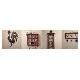 Country kitchen decor lot: roosters and chickens,