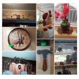 Country home décor lot: Welcome friends sign,