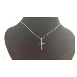 Sterling cross and necklace