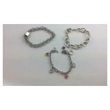 Three Sterling bracelets
