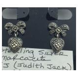Sterling silver Marcasite Judith Jack earrings