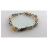 Sterling and Amber bracelet
