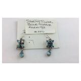 Sterling blue topaz earrings