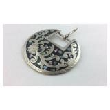 Sterling Mexico inlaid buckle belt