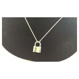 Tiffany and co Sterling necklace lock