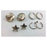 Four Sterling earrings