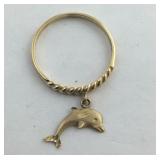 10k gold dolphin ring