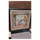 Abstract print of dancers. Nicely framed and
