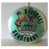 Molson beer advertising sign, official sanctuary