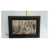 Fashion print in nice detailed frame, 21 x 15