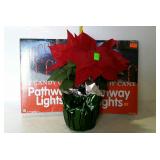 Holiday decor, everlasting poinsettia and two