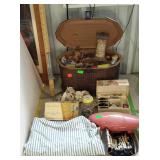 Sewing supplies - Singer attachments,  ticking,