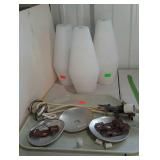 Mid-century hanging pendant light fixtures with