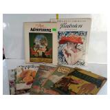 Paper goods - art books, paper dolls, dog