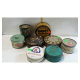 Candy advertisement tins, and one "Radiant Polish