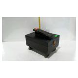 Shoe shine box with electric buffer, polish, and