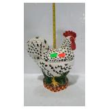 Rooster cookie jar, see chip on base edge