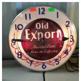 Advertisement - Old Export lighted wall clock, 15"