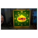 Advertisement - Sun-drop lighted wall clock, 16"