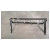 Pot rack with five double hooks, wall mount style-