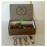 Bottle opener collection, most with advertising