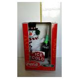 Coca-Cola fiber optic snowman figurine with box
