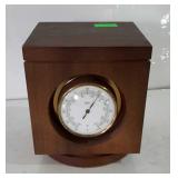 Clock, Jostens battery opt, walnut case on