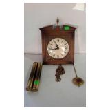 Clock, wall decor weighted clock with brass