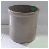 One gallon crock, white, 8 inches tall