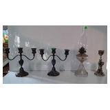 Candle stick holders and oil lamp