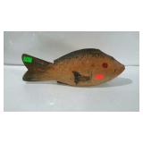 Painted wooden carved Fish decor figure, 17" long